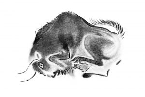 Image of the bull in prehistoric style